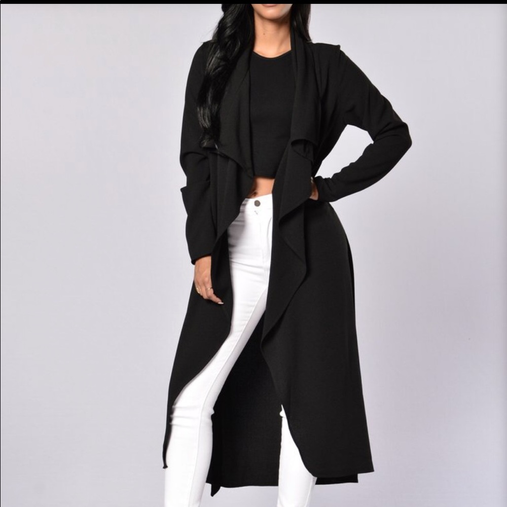 NWT Fashion Nova Black Business Casual Coat